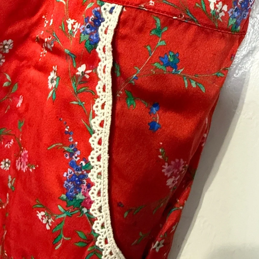 Paloma Blue Amalfi Overalls Silk Floral Bluebell Print Size Small - Picture 7 of 10